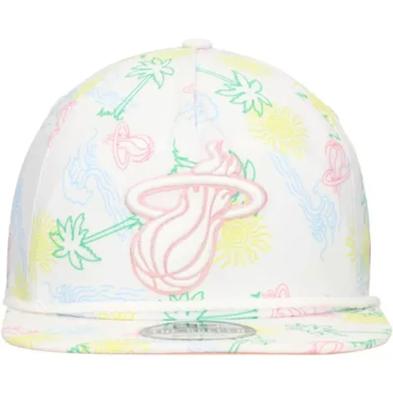 NBA Miami Heat Palm Trees and Waves Golfer Adjustable Hat