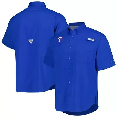 MLB Texas Rangers Tamiami Omni-Shade Button-Down Shirt