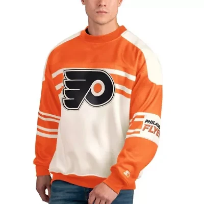 NHL Philadelphia Flyers Defense Fleece Crewneck Pullover Sweatshirt