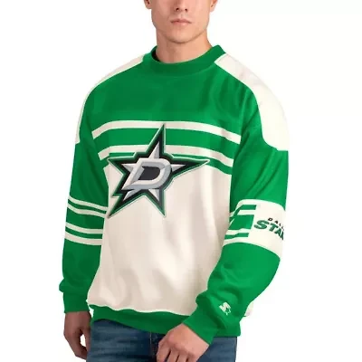 NHL Dallas Stars Defense Fleece Crewneck Pullover Sweatshirt