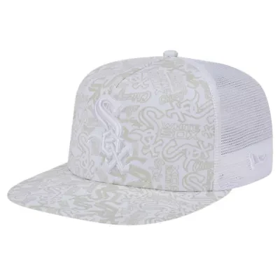 Chicago White Sox MLB Chicago Sox Logo Dunes A-Frame Trucker 9FIFTY Snapback Hat