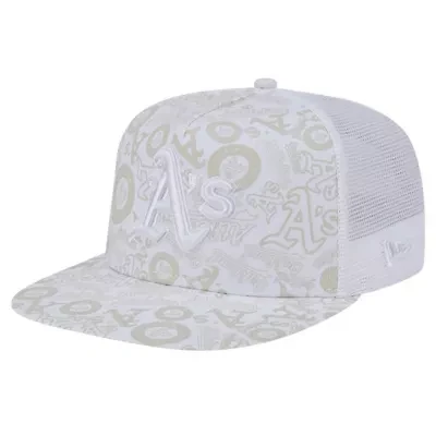 Cooperstown Teams Oakland Athletics Logo Dunes A-Frame Trucker 9FIFTY Snapback Hat