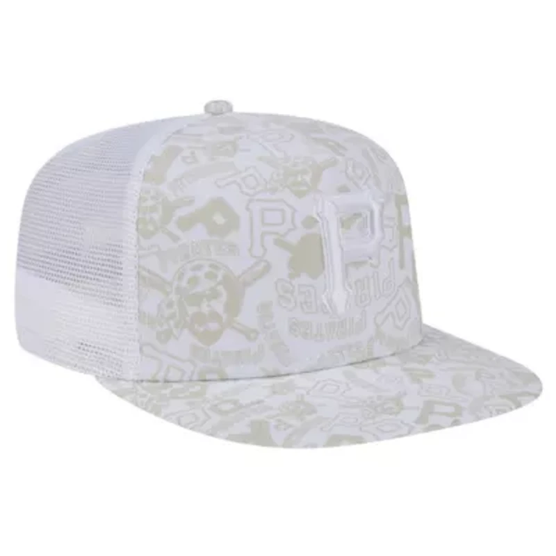 MLB Pittsburgh Pirates Logo Dunes A-Frame Trucker 9FIFTY Snapback Hat