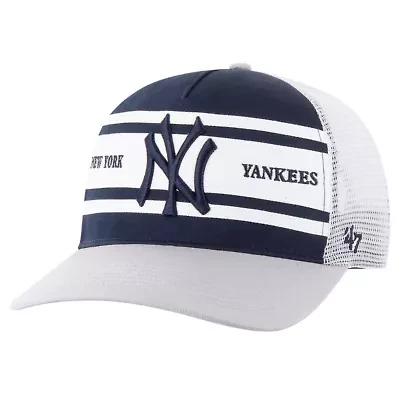 MLB New York Yankees Gridiron Super Stripe Relaxed Trucker Hitch Adjustable Hat