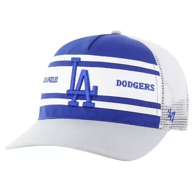 MLB Los Angeles Dodgers Gridiron Super Stripe Relaxed Trucker Hitch Adjustable Hat