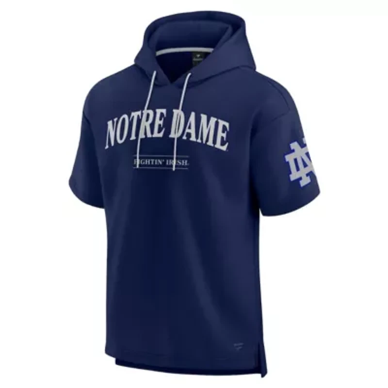 NCAA Fanatics Notre Dame Fighting Irish Ready Short Sleeve Pullover Hoodie