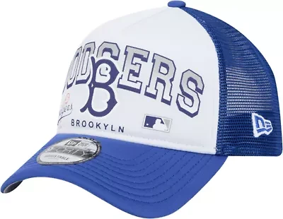 MLB Los Angeles Dodgers Retro Wordmark 9FORTY A-Frame Trucker Adjustable Hat