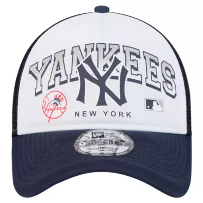 MLB New York Yankees Retro Wordmark 9FORTY A-Frame Trucker Adjustable Hat