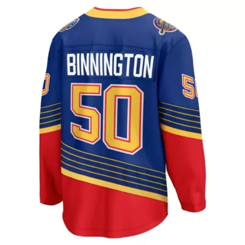 NHL Fanatics Jordan Binnington St. Louis Blues Alternate Premier Breakaway Player Jersey