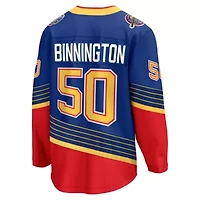 NHL Fanatics Jordan Binnington St. Louis Blues Alternate Premier Breakaway Player Jersey