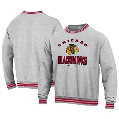 NHL Chicago Blackhawks Reverse Weave Yarn Dye Pullover Sweatshirt