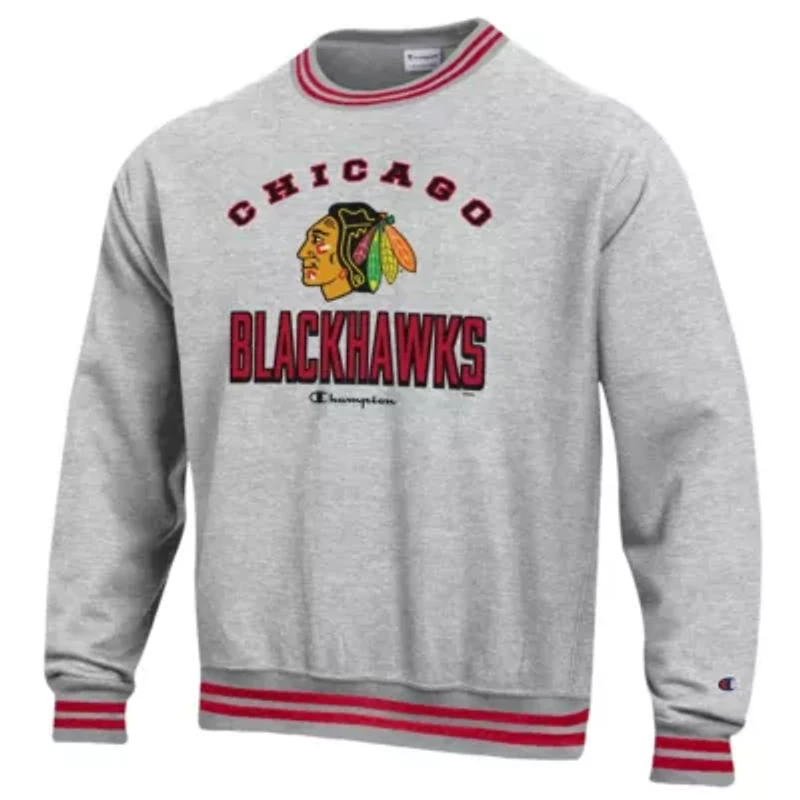 NHL Chicago Blackhawks Reverse Weave Yarn Dye Pullover Sweatshirt
