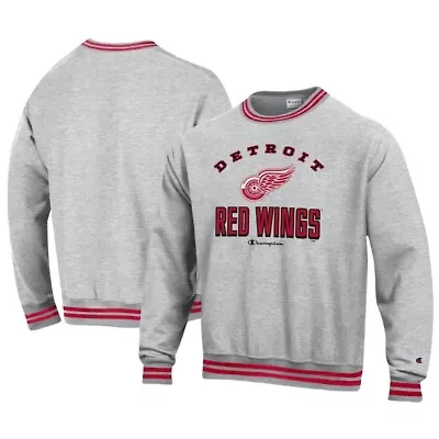 NHL Detroit Wings Reverse Weave Yarn Dye Pullover Sweatshirt