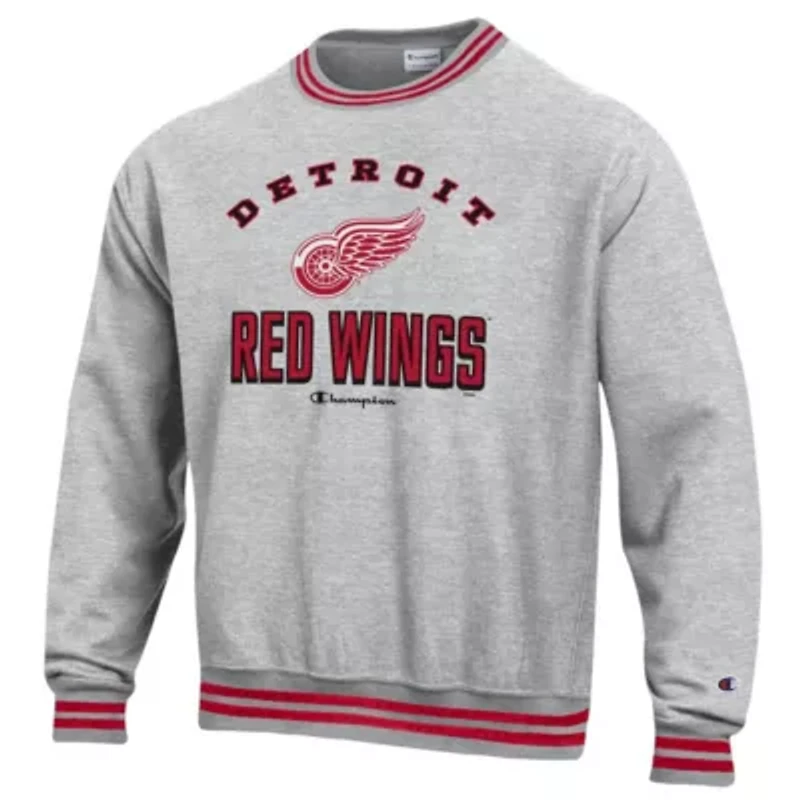 NHL Detroit Wings Reverse Weave Yarn Dye Pullover Sweatshirt