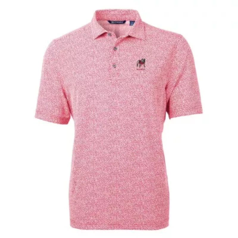 NCAA Georgia Bulldogs Alumni Logo Virtue DryTec Eco Pique Botanical Print Recycled Polo