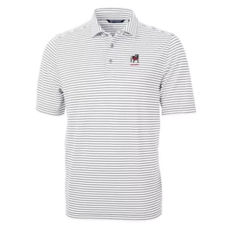 NCAA Georgia Bulldogs Alumni Logo Virtue Eco Pique Stripe Recycled Polo