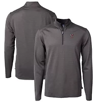 NCAA Georgia Bulldogs Alumni Logo Virtue DryTec Eco Pique Micro Stripe Recycled Quarter-Zip Top