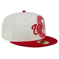 MLB Cream/Red Washington Nationals Lonestar 59FIFTY Fitted Hat