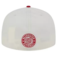 MLB Cream/Red Washington Nationals Lonestar 59FIFTY Fitted Hat