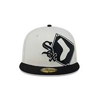 Chicago White Sox MLB Cream/Black Lonestar 59FIFTY Fitted Hat