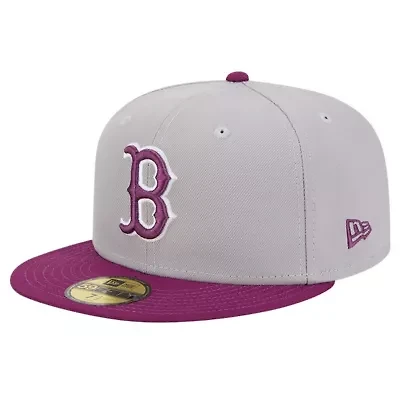 Boston Red Sox MLB Gray/Purple Two-Tone Color Pack 59FIFTY Fitted Hat