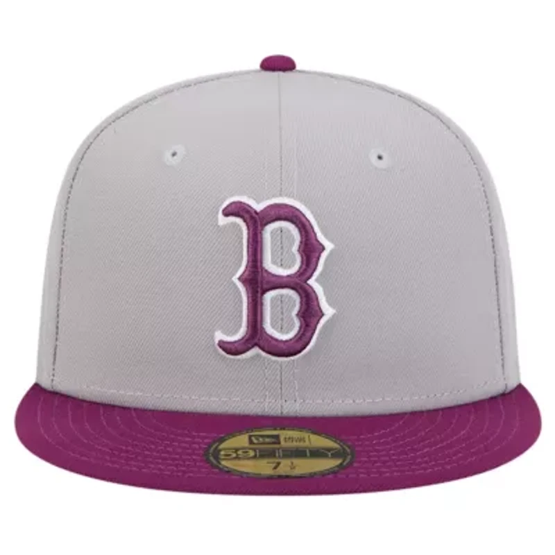 Boston Red Sox MLB Gray/Purple Two-Tone Color Pack 59FIFTY Fitted Hat