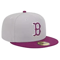 Boston Red Sox MLB Gray/Purple Two-Tone Color Pack 59FIFTY Fitted Hat