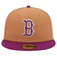 Boston Red Sox MLB Brown/Purple Two-Tone Color Pack 59FIFTY Fitted Hat