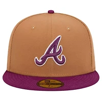 MLB Brown/Purple Atlanta Braves Two-Tone Color Pack 59FIFTY Fitted Hat