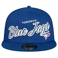 Toronto Blue Jays MLB Script Sided 59FIFTY Fitted Hat