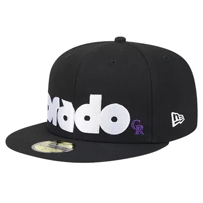 MLB Colorado Rockies Checkered Undervisor 59FIFTY Fitted Hat