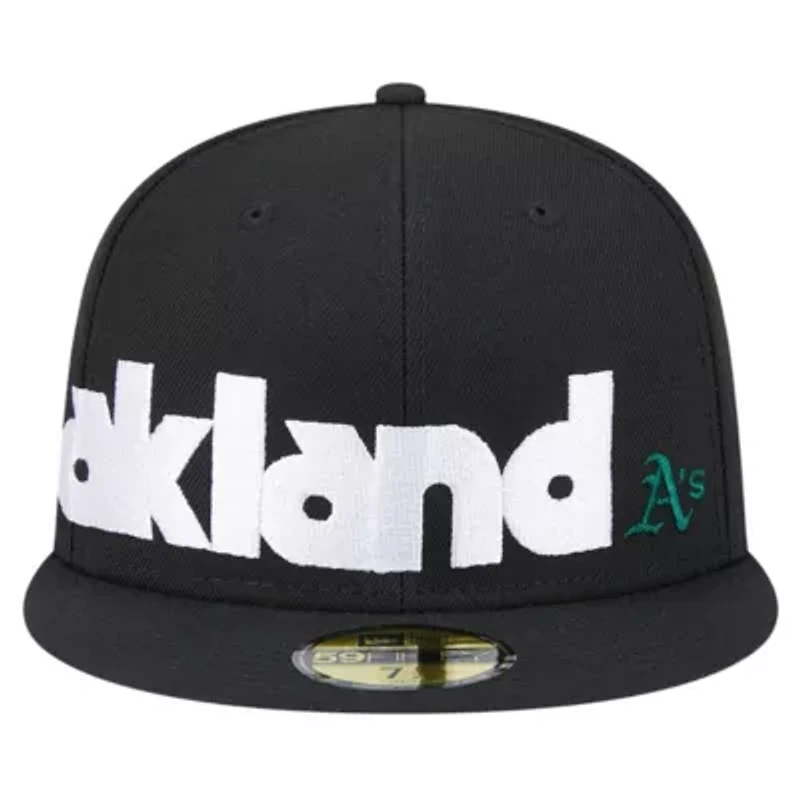 Cooperstown Teams Oakland Athletics Checkered Undervisor 59FIFTY Fitted Hat
