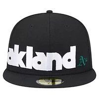 Cooperstown Teams Oakland Athletics Checkered Undervisor 59FIFTY Fitted Hat