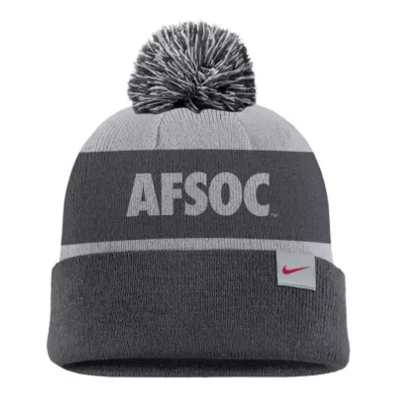 NCAA Nike Air Force Falcons Rivalry Shield Cuffed Knit Hat with Pom