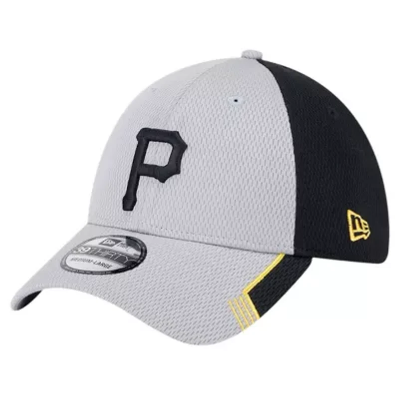MLB Gray/Black Pittsburgh Pirates Visor Trim 39THIRTY Flex Hat