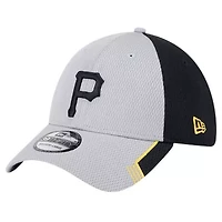 MLB Gray/Black Pittsburgh Pirates Visor Trim 39THIRTY Flex Hat