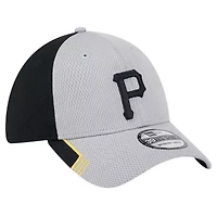 MLB Gray/Black Pittsburgh Pirates Visor Trim 39THIRTY Flex Hat