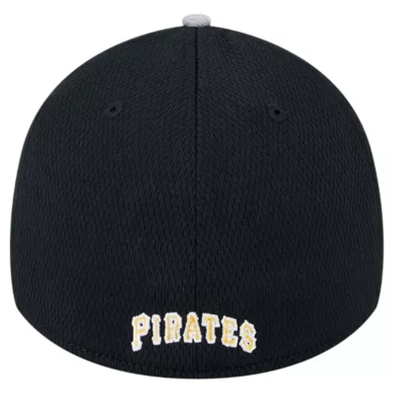 MLB Gray/Black Pittsburgh Pirates Visor Trim 39THIRTY Flex Hat
