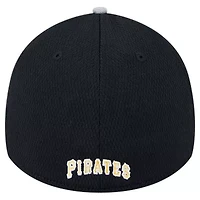 MLB Gray/Black Pittsburgh Pirates Visor Trim 39THIRTY Flex Hat