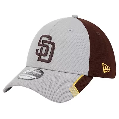 MLB Gray/Brown San Diego Padres Visor Trim 39THIRTY Flex Hat