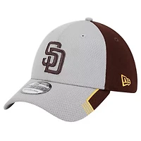 MLB Gray/Brown San Diego Padres Visor Trim 39THIRTY Flex Hat