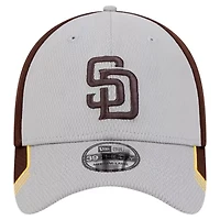 MLB Gray/Brown San Diego Padres Visor Trim 39THIRTY Flex Hat