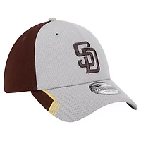 MLB Gray/Brown San Diego Padres Visor Trim 39THIRTY Flex Hat