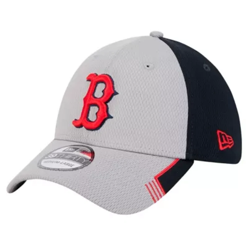 Boston Red Sox MLB Gray/Black Visor Trim 39THIRTY Flex Hat