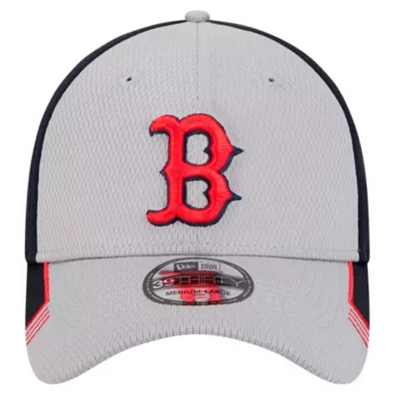 Boston Red Sox MLB Gray/Black Visor Trim 39THIRTY Flex Hat