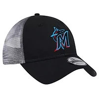 MLB Miami Marlins Team Slick Trucker 9TWENTY Adjustable Hat