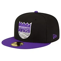 NBA Black/Purple Sacramento Kings 2-Tone 59FIFTY Fitted Hat