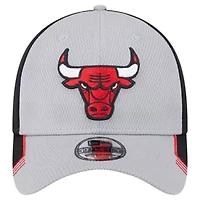 NBA Gray/Black Chicago Bulls Active Trim 39THIRTY Flex Hat