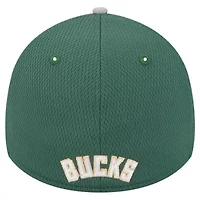NBA Gray/Hunter Milwaukee Bucks Active Trim 39THIRTY Flex Hat