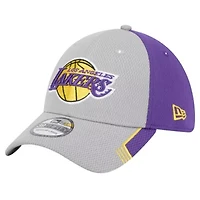 NBA Gray/Purple Los Angeles Lakers Active Trim 39THIRTY Flex Hat